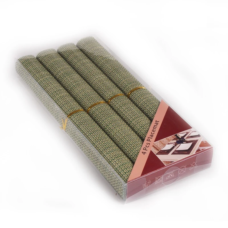 Подложки комплект 4 броя, полиестер, зелени